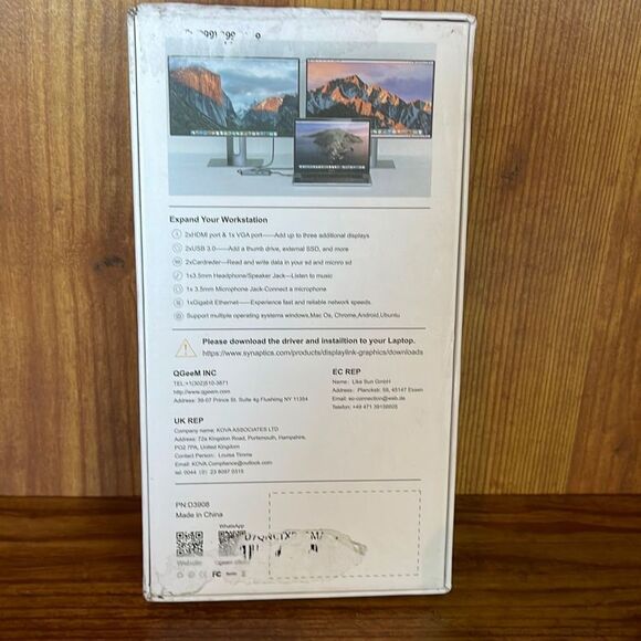 Qgeem 11 in 1 Mini USB Dock, USB 3.0 Docking Station, Triple Display USB Hub - Picture 3 of 7